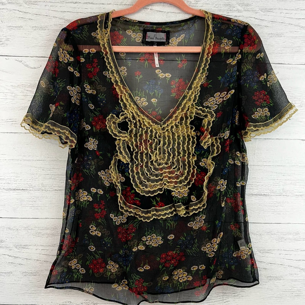 Free People Silk Blouse